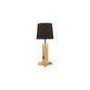 Rocket Beige Wooden Table Lamp with Black Fabric Lampshade