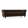 Winchester Premium 3 Seater Fabric Sofa in Dark Earth Colour