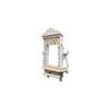 Handmade Wooden White Jharokha cum Pooja Shelf with Drawer