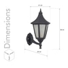Norfolk Outdoor Aluminium Wall Light In Black Finish