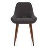 Heston Solid Wood 6 Seater Dining Table With 6 Rickman Lounge Chair (Colour : Matty Grey)