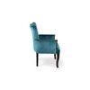 Arista Sheesham Wood Accent  Chair in Turquoise colour
