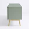Velin Ridged Coffee Table with Drawer Sage Green