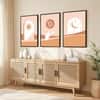The Castle Decor Boho Abstract Botanical Wall Art Set of 3 Design 12 11x17 Inch