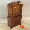 D'Dass Multi Color Mdf and Sheesham Wooden Temple With Cabinet For Pooja