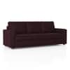 Apollo High Back 3 Seater  Fabric Sofa In Deep Plum Velvet Colour