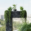 Dark Grey C Planter Water Fountain