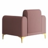 Veniza Velvet 1 Seater Sofa In Peech Colour