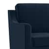 Abbey 3 Seater Fabric Sofa In Sea Port Blue Velvet Colour