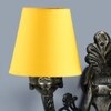 Devansh Metal Electric Wall Light in Antique Gold Colour with Yellow Shade Count of 2 Lights