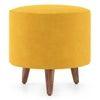 Collie Footstool in Yellow Velvet Upholstery