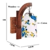 Devansh Solid Wood Electric Wall Light in Brown Colour with Multi Shade Count of 1 Light