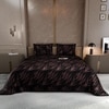 Stoa Paris Satin Comforter King Size with 2 Pillow Covers, 300TC Comforter Set Noir Rouge