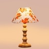 Devansh Multicolor Cotton Table Lamp With Wood Natural Base (10X10X16) Inches)-39