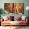 The Castle Decor Brahma Ji Wall Painting Wooden Framed 27x48 Inch (Style 3)
