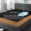 Premium Jacquard Polyester Waterproof Mattress Protector for Queen Size In Black Colour 75x60