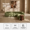 Zenliving Wood Left Aligned 3-Seater With Upholstery Non Storage Sofas In Green Colour
