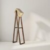 Focal Beige Solid Wood Floor Lamp with Beige Solid Wood Base