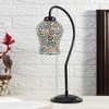 Multicolor Mosaic Glass Curvy Table lamp with Iron Base (EN19)