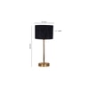 Black Jute with Metal Gold Table Lamp