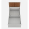 Astro Single Bed with Box Storage in Frosty White Finish