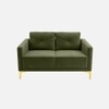 Arab Velvet 2 Seater Sofa Olive Green Color