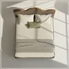 Solara Wave Luxe Queen Size Bed in velvet With Oak wood Frame & Hydraulic Storage