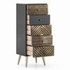 Gatsby Solid Wood Chest of 5 Drawers in Finish