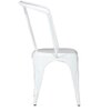 IvorySteel Iron Dining Chair in White Colour