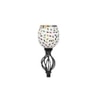 Elliot Black Glass Shade Floor Lamp