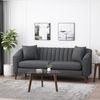 Mid Century Fabric Sofa (Dark Grey)