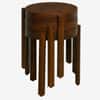 Shri Art Ferrowoods Round Set of 3 Nesting Table