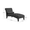 Knup Velvet Chaise Launger in Black Colour