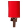 Devansh Solid Wood Electric Wall Light in Red Colour with Red Shade Count of 1 Light