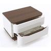 Baltoro Engineered Wood Bedside Table in White Finish