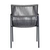 Crema Outdoor Accent Patio Weaving Chair Set of 2 Gun Metal in Grey