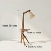 Hubert Beige Jute Floor Lamp with Beige Jute Base