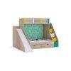 Sleep Nâ€™ Slide Bunk Bed with Slide and Storage in Oak Colour BKBB025