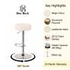 Doe Buck Linon Adjustable Bar Stool in Beige Colour with Chrome Base