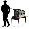 Launceston Wicker Table And Chair Set In Black Finish