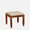 Sheesham Wood Coffee Table Set In Scratch Resistant Honey Oak Finish With Cushioned Stools