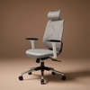 Marvel Ergonomic High Back Study Chair with Headrest in Grey Colour