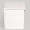 Luxnest Sheesham Wood Accent Bedside Table End Table In White Pu Enamel