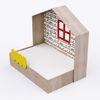 Little Hut Bed  6X3 ( Drawers On Wheels) In Oak & Yellow Colour