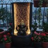 Slate Buddha White Fiber Glass Indoor Fountain