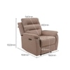 Silvana One Seater Motorized Fabric Recliner in Taupe Beige Colour