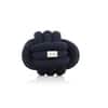 Knotty Combed Cotton Knitted Decorative Oxford Blue Knot Pillow 7 x 7 Inches