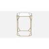 Hammond Glass Side Table In Gold Finish