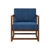 Aura Boucle Fabric Arm Chair in Blue Colour