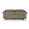 Splendor Two Seater Motorized Leather Recliner in Olive Green Colour